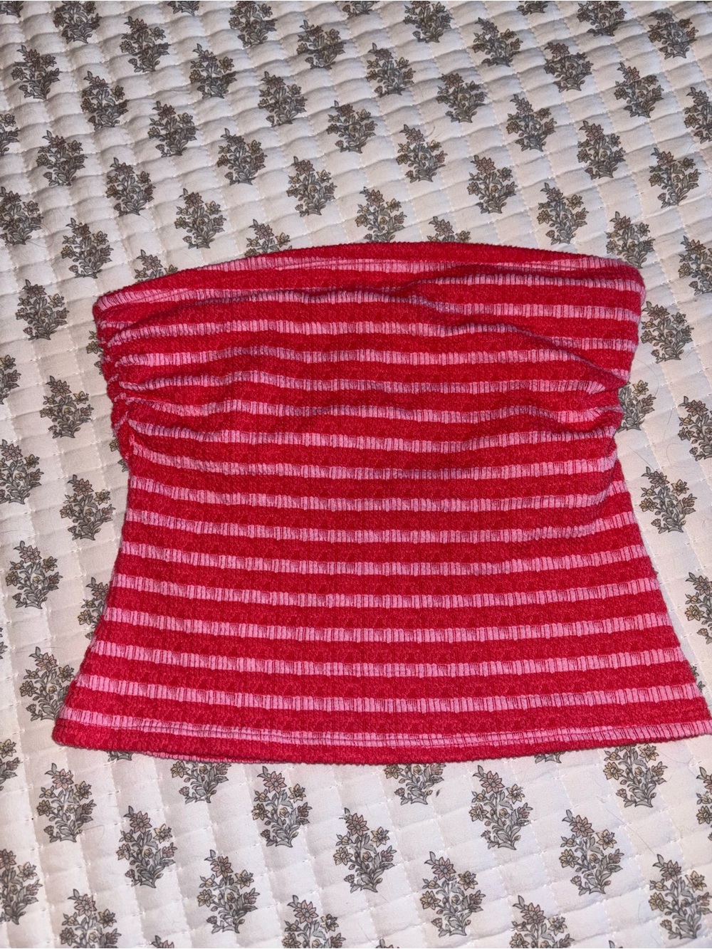 Antistar Striped Red-Pink Tube Top medium